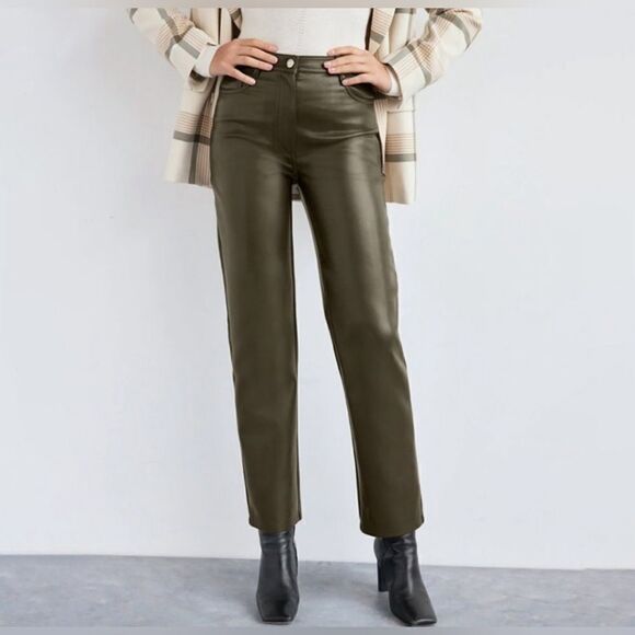 Aritzia Wilfred Melina Pant in Olive green   4. NWT - Picture 1 of 6